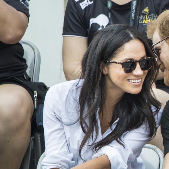 Meghan Markle et le prince Harry en couple lors des Invictus Games le 25 septembre 2017 à Toronto.