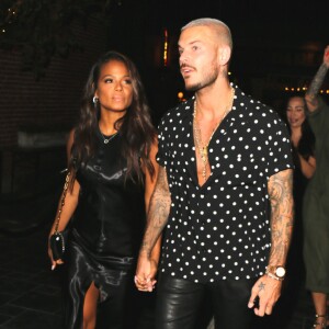 M. Pokora et sa compagne Christina Milian au restaurant "Beauty & Essex" à Los Angeles le 26 septembre 2017.