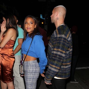 Christina Milian et son compagnon M. Pokora au Poppy à Los Angeles, le 21 septembre 2017.