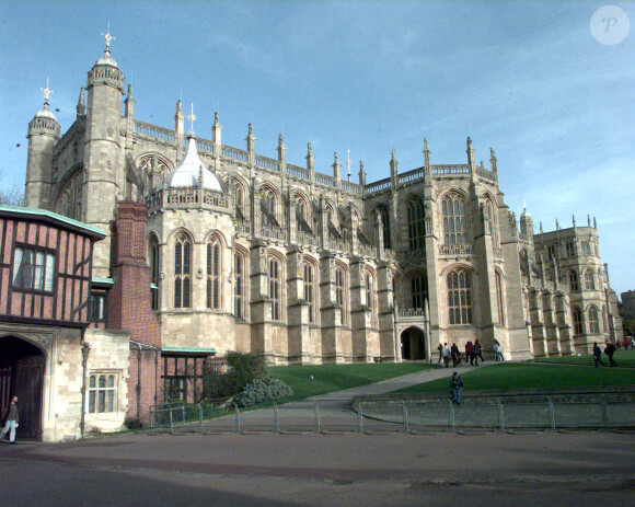 Vue de la chapelle St George au château de Windsor, dans le Berkshire en Angleterre, en 1999. Le prince Harry et Meghan Markle y célébreront leur mariage en mai 2018.
