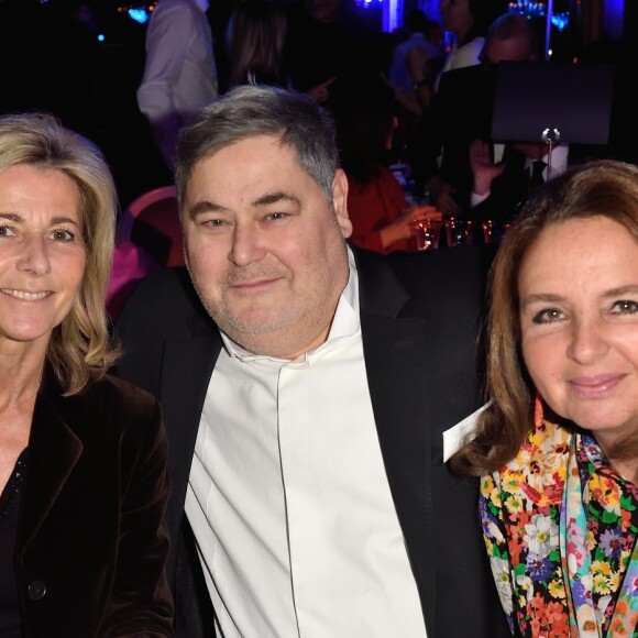 Exclusif - Claire Chazal, Pierre-François Veil et sa femme Barbara Rosnay - Soirée de gala caritative pour le lancement du futur "Institut Rafaël" (Maison de l'après Cancer) au Pavillon d'Armenonville à Paris le 2 décembre 2017. © Erez Lichtfeld/Bestimage