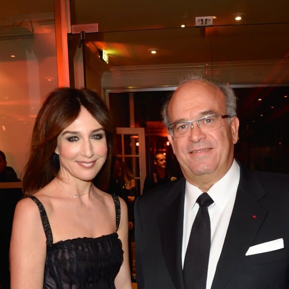 Exclusif - Elsa Zylberstein et le professeur cancérologue David Khayat - Soirée de gala caritative pour le lancement du futur "Institut Rafaël" (Maison de l'après Cancer) au Pavillon d'Armenonville à Paris le 2 décembre 2017. © Erez Lichtfeld/Bestimage