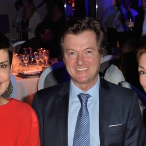 Exclusif - Cristina Cordula, le comte Philippe de Montmort et Mathilde Favier de chez DIOR - Soirée de gala caritative pour le lancement du futur "Institut Rafaël" (Maison de l'après Cancer) au Pavillon d'Armenonville à Paris le 2 décembre 2017. © Erez Lichtfeld/Bestimage