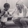 Kim Kardashian publie une photo avec son fils Saint West, les cheveux tressés, sur Instagram le 14 octobre 2017.