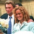 Mariage de Laeticia et Johnny Hallyday à Paris le 25 mars 1996.