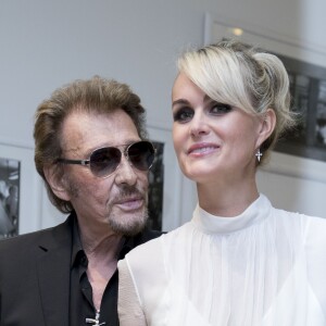 Johnny Hallyday et sa femme Laeticia Hallyday - People au défilé de mode Haute-Couture automne-hiver 2016/2017 "Christian Dior" à Paris. Le 4 juillet 2016 © Olivier Borde / Bestimage