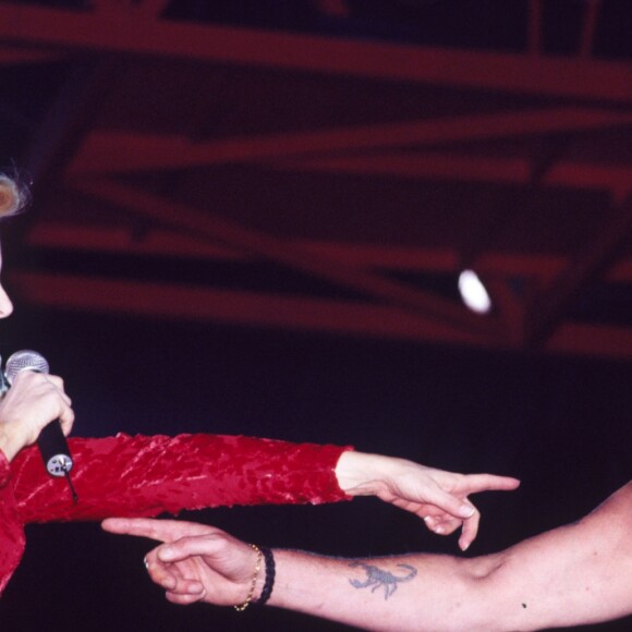 Sylvie Vartan et Johnny Hallyday à Bercy en juin 1993.