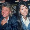 Johnny Hallyday et Adeline Blondieauà Paris le 1er mars 1994.