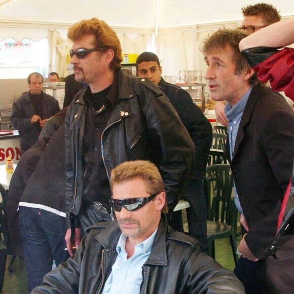 "JEAN BENGUIGUI" "JOHNNY HALLYDAY" SOSIES A LA FOIRE DU TRONE A PARIS "PLAN SERRE"18/04/2002 -