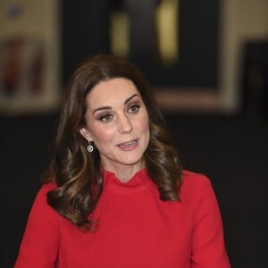 Le prince William, duc de Cambridge, et Catherine Kate Middleton, duchesse de Cambridge (enceinte) lors du Children's Global Media Summit à Manchester le 6 décembre 2017.