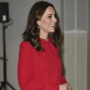 Le prince William, duc de Cambridge, et Catherine Kate Middleton, duchesse de Cambridge (enceinte) lors du Children's Global Media Summit à Manchester le 6 décembre 2017.