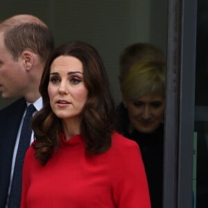 Le prince William, duc de Cambridge et Catherine Kate Middleton, duchesse de Cambridge (enceinte) arrivent au "Children's Global Media Summit" au centre de conventions de Manchester le 6 décembre 2017.