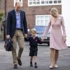 Helen Haslem (directrice de l'école Thomas's Battersea) - Le prince William, duc de Cambridge emmène son fils le prince George de Cambridge pour son premier jour à l'école à Londres le 7 septembre 2017.