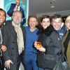 Karine Le Marchand, Laurent Ruquier, JeanFi Janssens, Cristina Cordula, Stéphane Plaza et Chantal Ladesou au cocktail après la générale du spectacle "JeanFi (Janssens) Décolle" à l'Alhambra à Paris, le 7 décembre 2017. © Giancarlo Gorassini/Bestimage