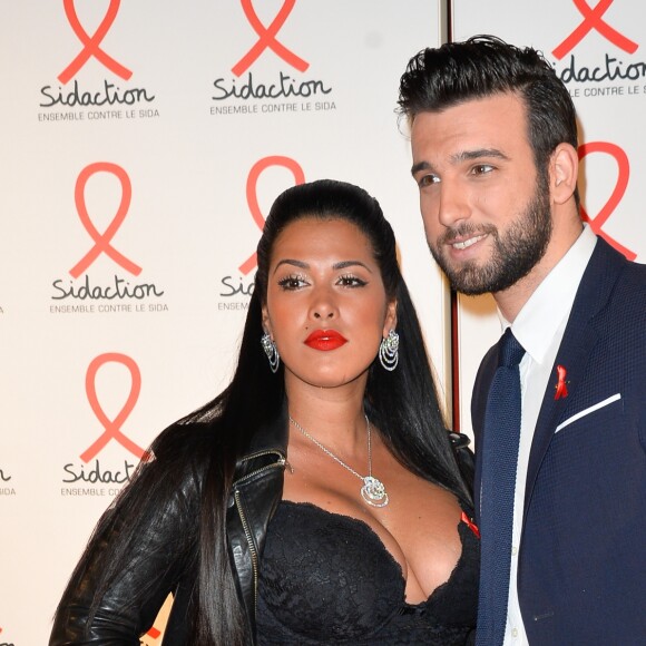 Ayem Nour et Aymeric Bonnery - Soirée de lancement du Sidaction 2017 au Musée du Quai Branly à Paris le 7 mars 2017. © Coadic Guirec/Bestimage