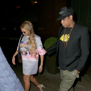 Beyonce est allée diner avec son mari Jay Z avant de se rendre au concert de sa sœur Solange Knowles au Radio City Music Hall à New York, le 3 octobre 2017