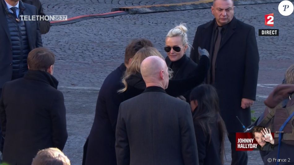 Laeticia Hallyday Obsèques de Johnny Hallyday en l'église de la