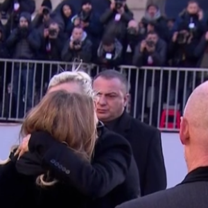 David Hallyday, Laura Smet - Obsèques de Johnny Hallyday en l'église de la Madeleine à Paris. Le 9 décembre 2017.