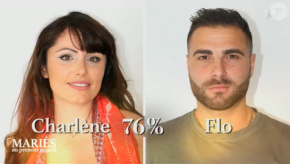 Charlène et Florian, compatibles à 76% dans "Mariés au premier regard" (M6), lundi 6 novembre 2017.