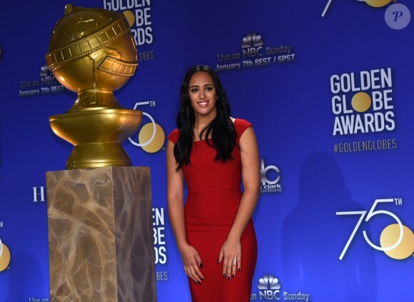 Simone Garcia Johnson - Les célébrités arrivent à la soirée des nominations des Golden Globe Awards à Beverly Hills le 11 decembre 2017. © Chris Delmas / Bestimage