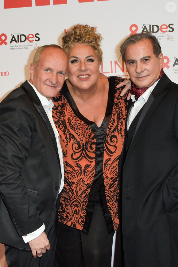 Loïc Bougainvilliers, Marianne James, Leonard Cione - 8ème édition du Dîner Link pour Aides au Pavillon Cambon à Paris, le 11 décembre 2017. © Coadic Guirec/Bestimage