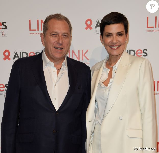Cristina Cordula et son mari Frédéric Cassin - 8ème édition du Dîner Link pour Aides au Pavillon Cambon à Paris, le 11 décembre 2017. © Coadic Guirec/Bestimage