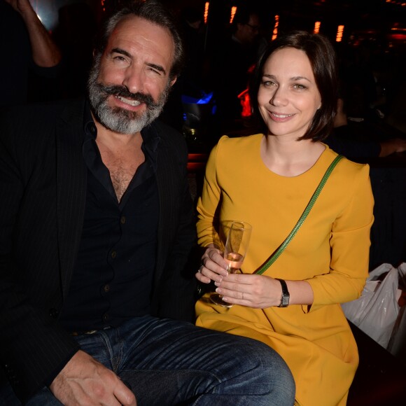 Semi-exclusif - Jean Dujardin et sa compagne Nathalie Péchalat lors de l'after party du film "Chacun sa vie" à L'Arc à Paris, France, le 13 mars 2017. © Rachid Bellak/Bestimage