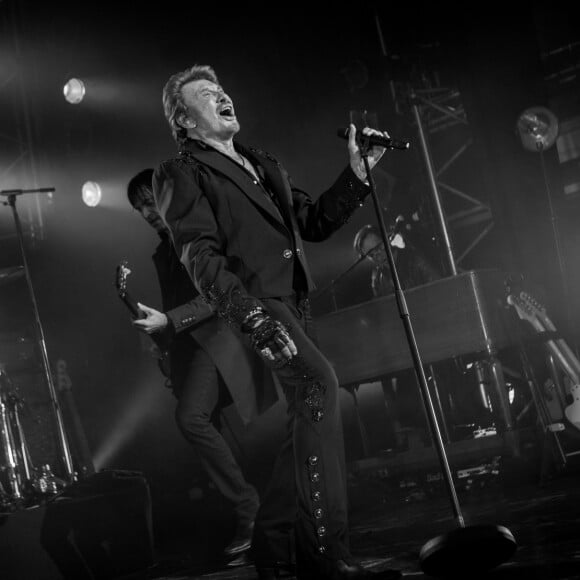 Exclusif - Concert caritatif de Johnny Hallyday pour l'association de sa femme "La Bonne Etoile", qui vient en aide aux enfants du Vietnam, au Trianon de Paris, le 15 decembre 2013.