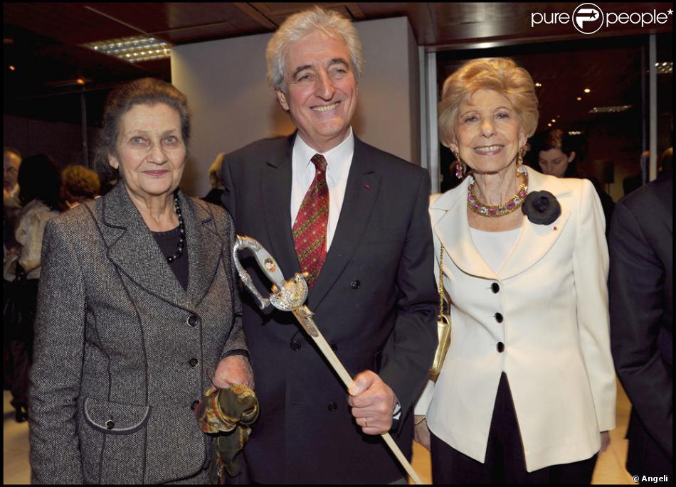 Jean Loup Dabadie Avec Simone Veil Et Helene Carrere D Encausse
