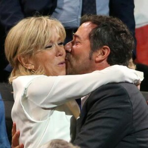 Bernard Montiel et Brigitte Macron