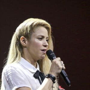 Shakira sur la scène de la Barclaycard Arena lors du Global Citizen Festival à Hambourg, le 6 juillet 2017. © Future-Image via Zuma Press/Bestimage