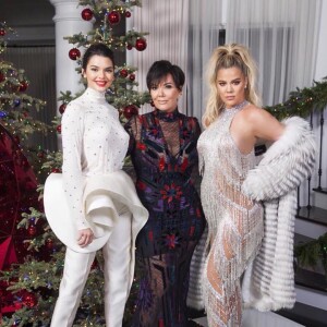 Kris Jenner et ses filles Kendall Jenner et Khloé Kardashian. Décembre 2017.