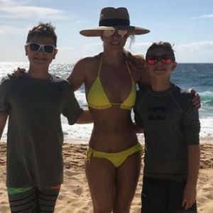 Britney Spears en vacances avec ses fils Sean Preston et Jayden James. Instagram, le 3 janvier 2018.