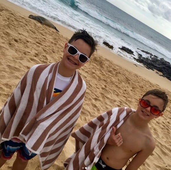 Britney Spears en vacances avec ses fils Sean Preston et Jayden James. Instagram, le 3 janvier 2018.
