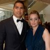Exclusif - Daniel Narcisse et sa femme Emmanuelle - Dîner de gala au profit de la Fondation PSG au Parc des Princes à Paris le 16 mai 2017. © Rachid Bellak/Bestimage