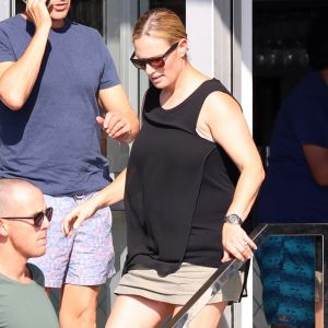 Zara (Phillips) et Mike Tindall à North Bondi Fish à Sydney en Australie le 23 décembre 2017. Le 5 janvier 2018, un porte-parole a annoncé la grossesse de la fille de la princesse Anne, enceinte de son second enfant après avoir été victime en 2016 d'une fausse couche.