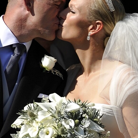 Zara (Phillips) et Mike Tindall lors de leur mariage le 30 juillet 2011 à Edimbourg. Le 5 janvier 2018, un porte-parole a annoncé la grossesse de la fille de la princesse Anne, enceinte de son second enfant après avoir été victime en 2016 d'une fausse couche.