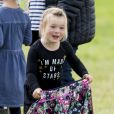 Mia Tindall, fille de Zara Phillips et Mike Tindall, lors du concours complet Whatley Manor International Horse trials à Gatcombe Park dans le Gloucestershire le 9 septembre 2017. Le 5 janvier 2018, un porte-parole a annoncé la grossesse de Zara Phillips, enceinte de son second enfant après avoir été victime en 2016 d'une fausse couche.