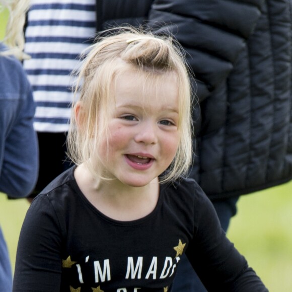 Mia Tindall, fille de Zara Phillips et Mike Tindall, lors du concours complet Whatley Manor International Horse trials à Gatcombe Park dans le Gloucestershire le 9 septembre 2017. Le 5 janvier 2018, un porte-parole a annoncé la grossesse de Zara Phillips, enceinte de son second enfant après avoir été victime en 2016 d'une fausse couche.