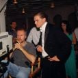 James Cameron avec Leonardo DiCaprio sur le tournage de Titanic