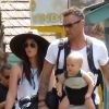 Exclusif  - Megan Fox et son mari Brian Austin Green sont allés déjeuner au restaurant mexicain "Los Arroyos Montecito" avec leurs enfants Noah Shannon, Bodhi Ransom et Journey River, le 9 juillet 2017. I