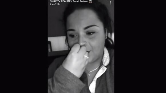 Sarah Fraisou en larmes, explique avoir été cambriolée - Snapchat, 13 janvier 2018