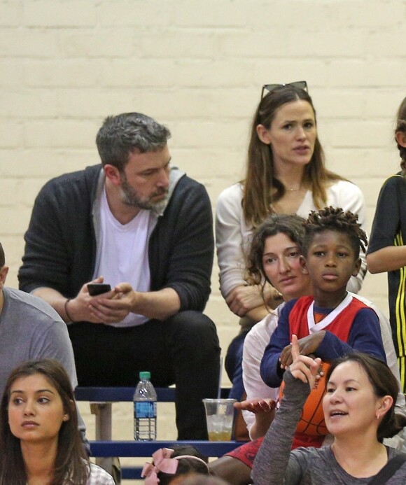 Ben Affleck et Jennifer Garner ont assisté à un match de basketball de leur fils Samuel Le 13 janvier 2018 Brentwood
