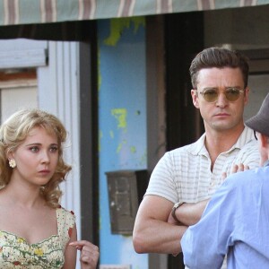 Justin Timberlake, Kate Winslet et Juno Temple sur le tournage du nouveau film de Woody Allen à New York, le 18 octobre 2016