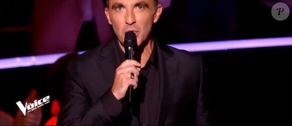 Nikos Aliagas lors de la première soirée des auditions à l'aveugle dans "The Voice 7" (TF1) samedi 27 janvier 2018.