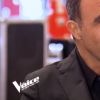 Nikos Aliagas lors de la première soirée des auditions à l'aveugle dans "The Voice 7" (TF1) samedi 27 janvier 2018.