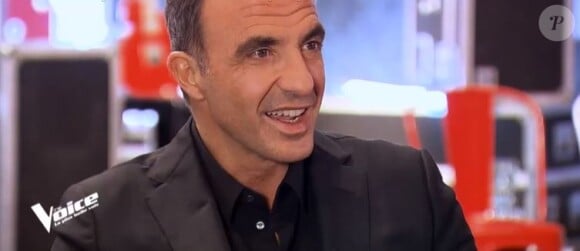 Nikos Aliagas lors de la première soirée des auditions à l'aveugle dans "The Voice 7" (TF1) samedi 27 janvier 2018.