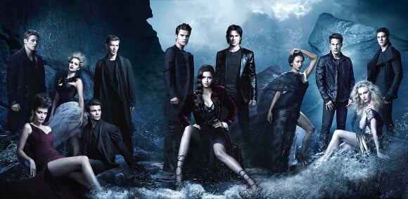 Affiche de la série "The Vampire Diaries" diffusée entre 2009 et 2017 sur la chaîne The CW.