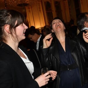 Exclusif - Paolo Sorrentino, Juliette Binoche et sa fille Hannah Magimel - L'actrice reçoit le "French Cinema Award Unifrance" au ministère de la Culture à Paris, le 19 janvier 2018. © Veeren/Bestimage