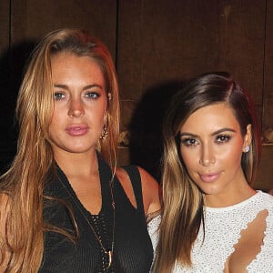 Lindsay Lohan et Kim Kardashian au festival d'art contemporain Art Basel à Miami le 4 décembre 2013